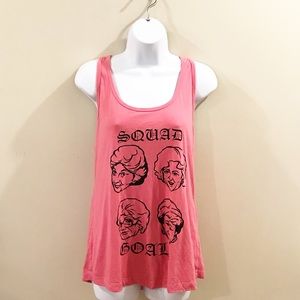 The Golden Girls Squad Goals Pink Tank Top Size XL